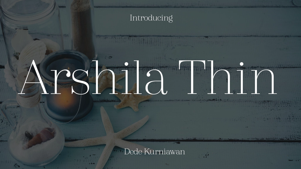 Arshila Thin Font Sample Image 1