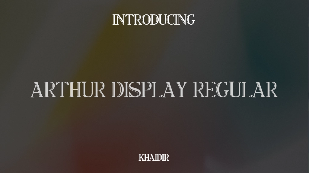 Arthur Display Regular Font Sample Images  1