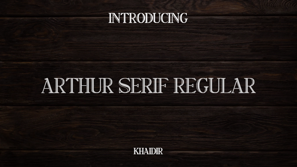 Arthur Serif Regular Font Sample Images  1