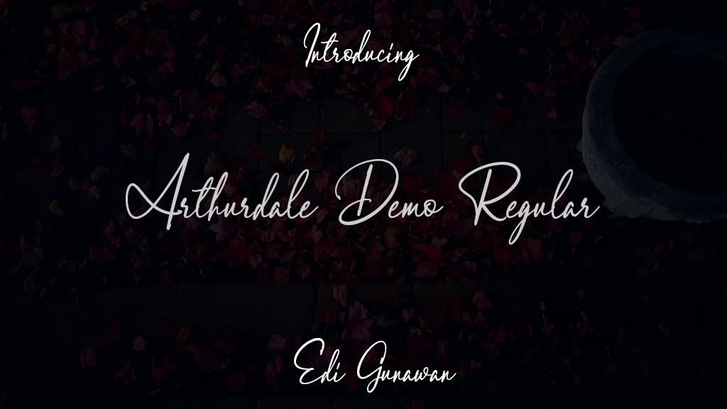 Arthurdale Demo Regular Font Sample Images  1