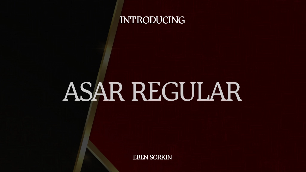 Asar Regular Font Sample Images  1