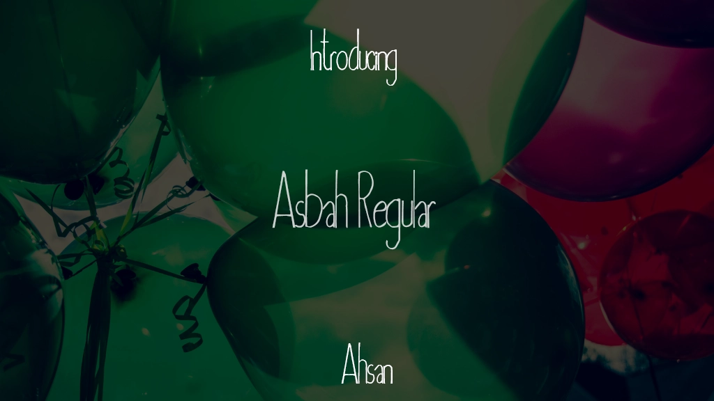 Asbah Regular Font Sample Images  1