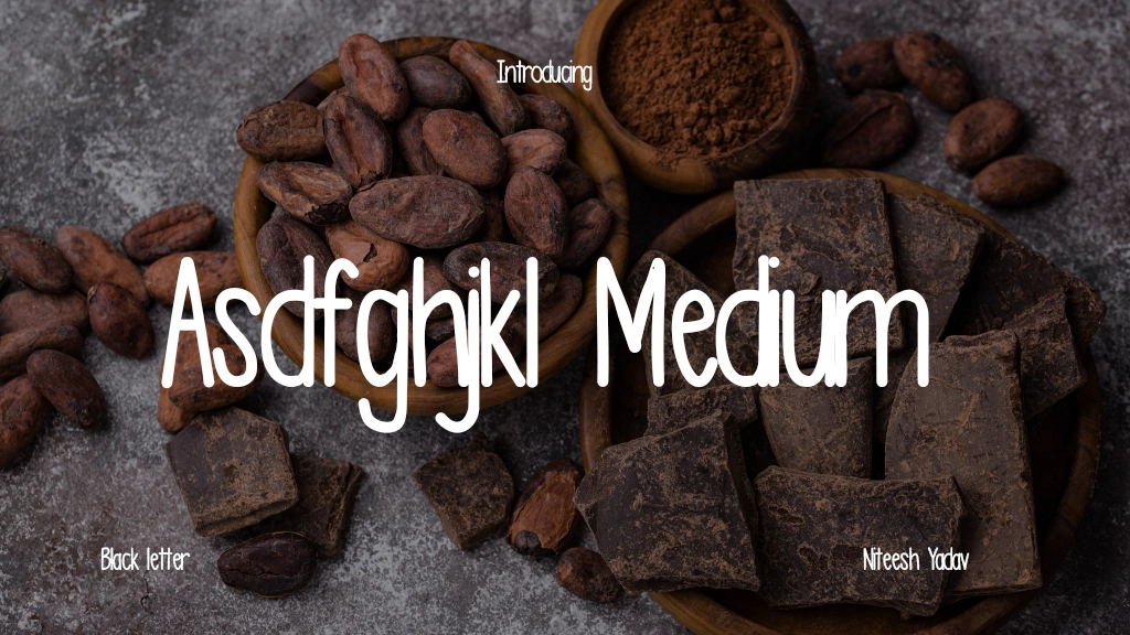 Asdfghjkl Medium Font Sample Image 1