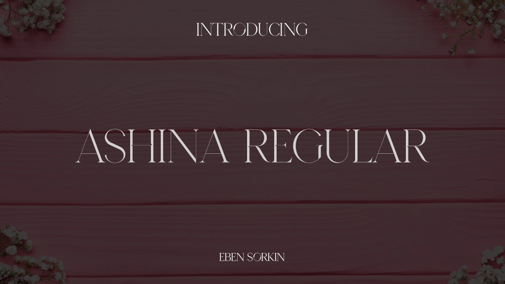 Ashina Regular Font Sample Images  1