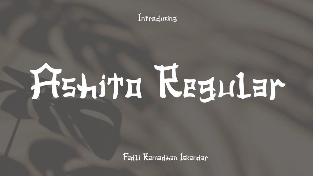 Ashito Regular Font Sample Image 1