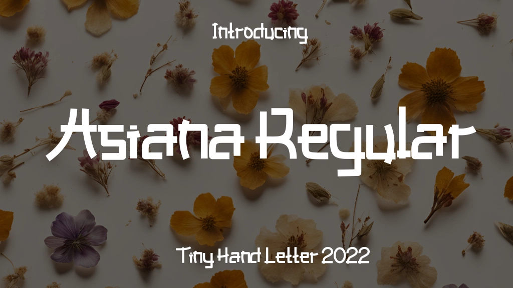 Asiana Regular Font Sample Image 1