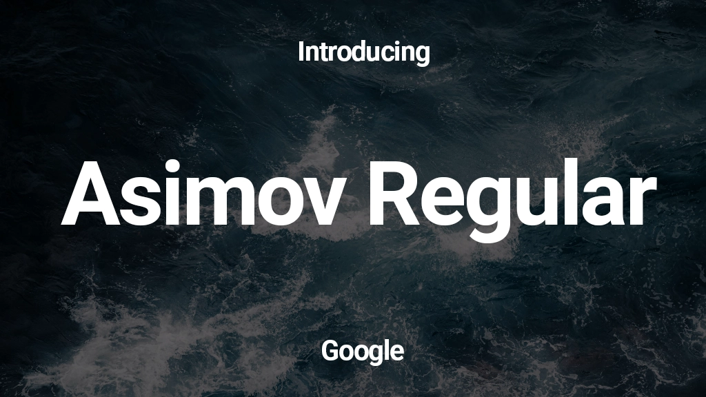 Asimov Regular Font Sample Image 1