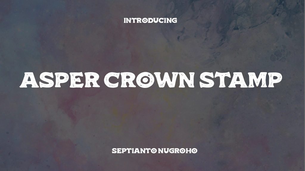 Asper Crown Stamp Font Sample Image 1