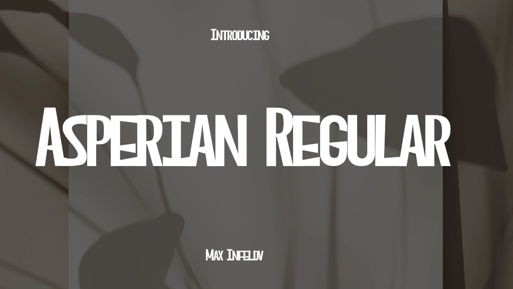 Asperian Regular Font Sample Image 1