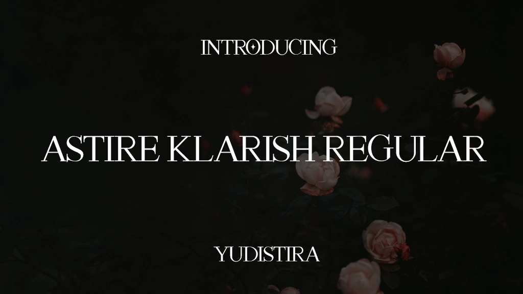 Astire Klarish Regular Font Sample Image 1