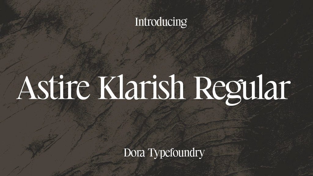 Astire Klarish Regular Font Sample Image 2