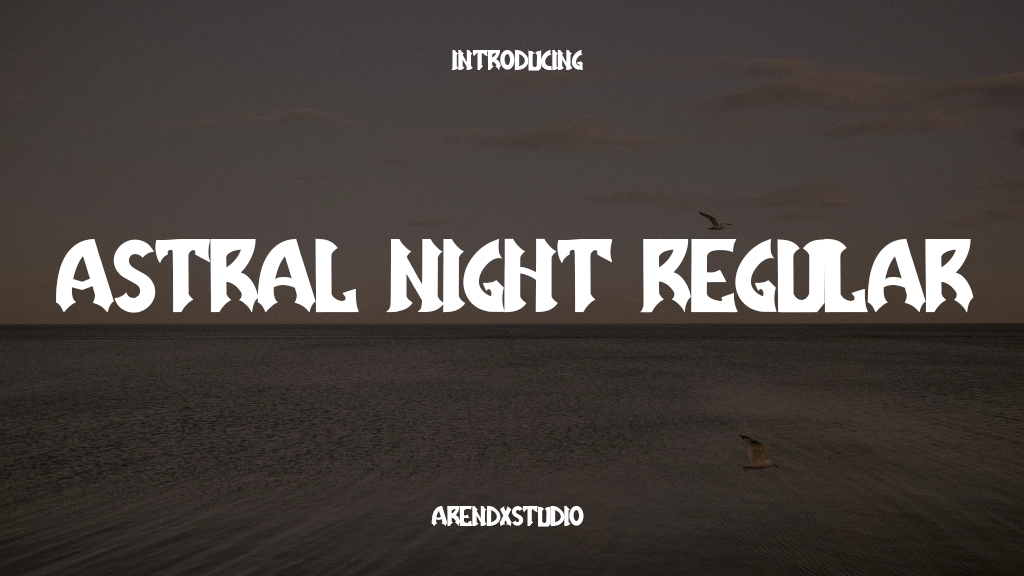 Astral Night Regular Font Sample Image 1