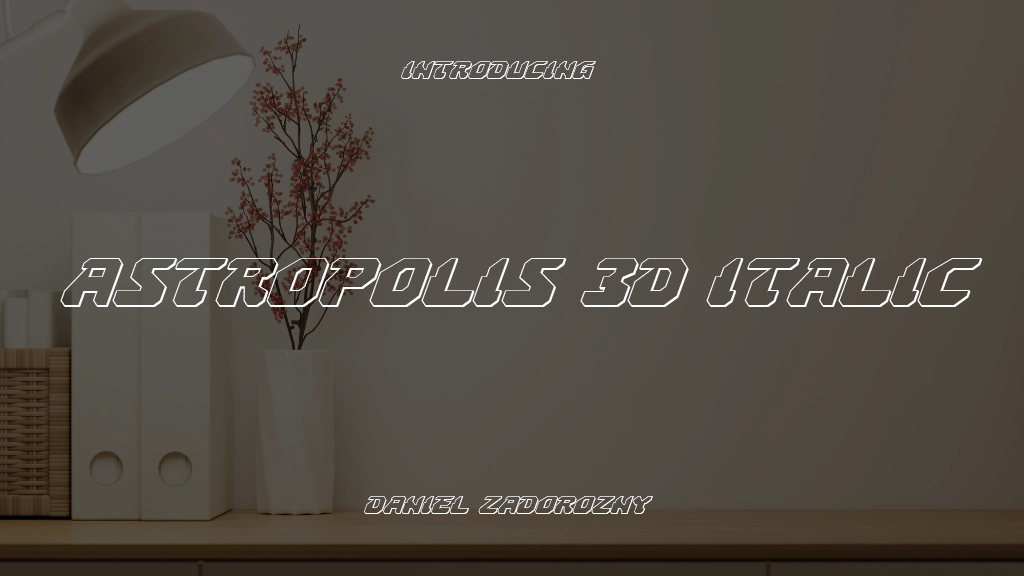 Astropolis 3D Italic Font Sample Image 1