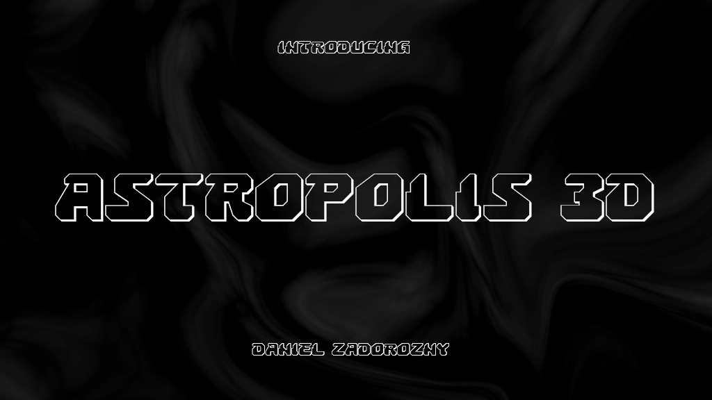 Astropolis 3D Font Sample Image 1