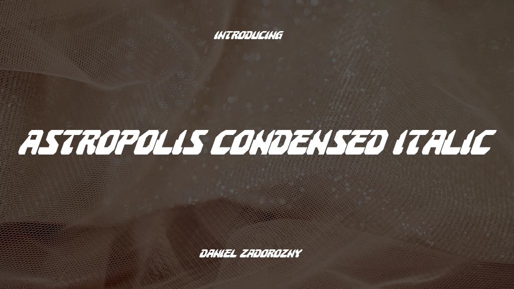 Astropolis Condensed Italic Font Sample Image 1