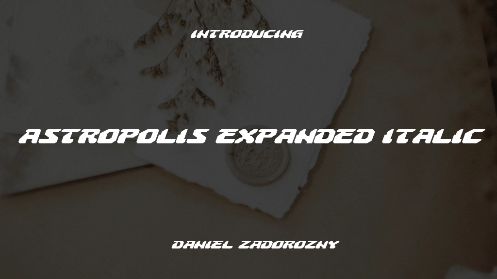 Astropolis Expanded Italic Font Sample Image 1