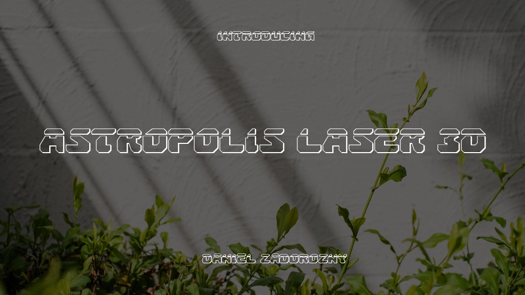 Astropolis Laser 3D Font Sample Image 1