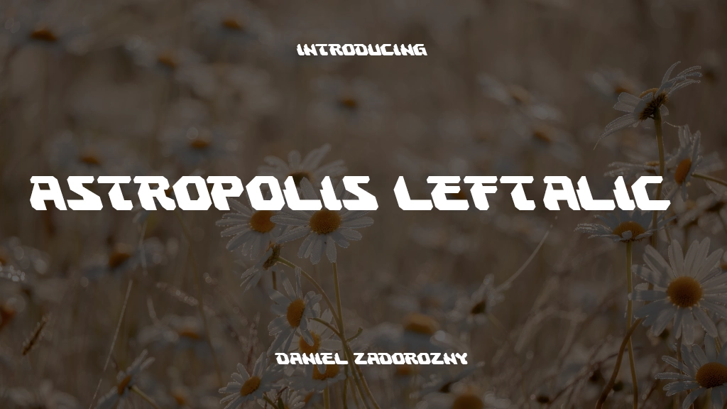 Astropolis Leftalic Font Sample Image 1