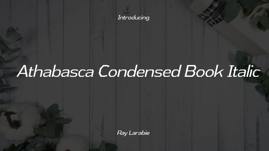 Athabasca Condensed Book Italic Font Sample Image 1