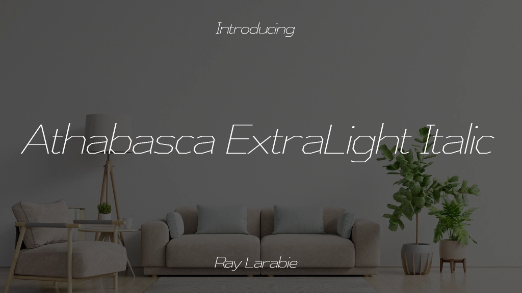 Athabasca ExtraLight Italic Font Sample Image 1