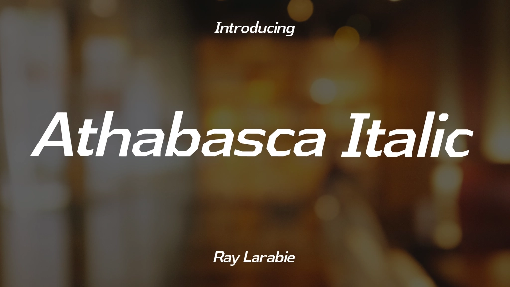 Athabasca Italic Font Sample Image 1