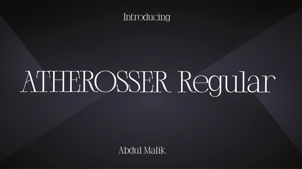 ATHEROSSER Regular Font Sample Image 1