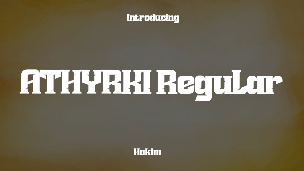 ATHYRKI Regular Font Sample Image 1