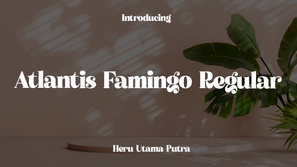 Atlantis Famingo Regular Font Sample Image 1