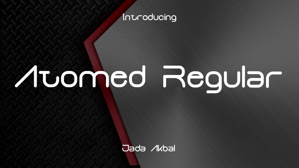 Atomed Regular Font Sample Image 1