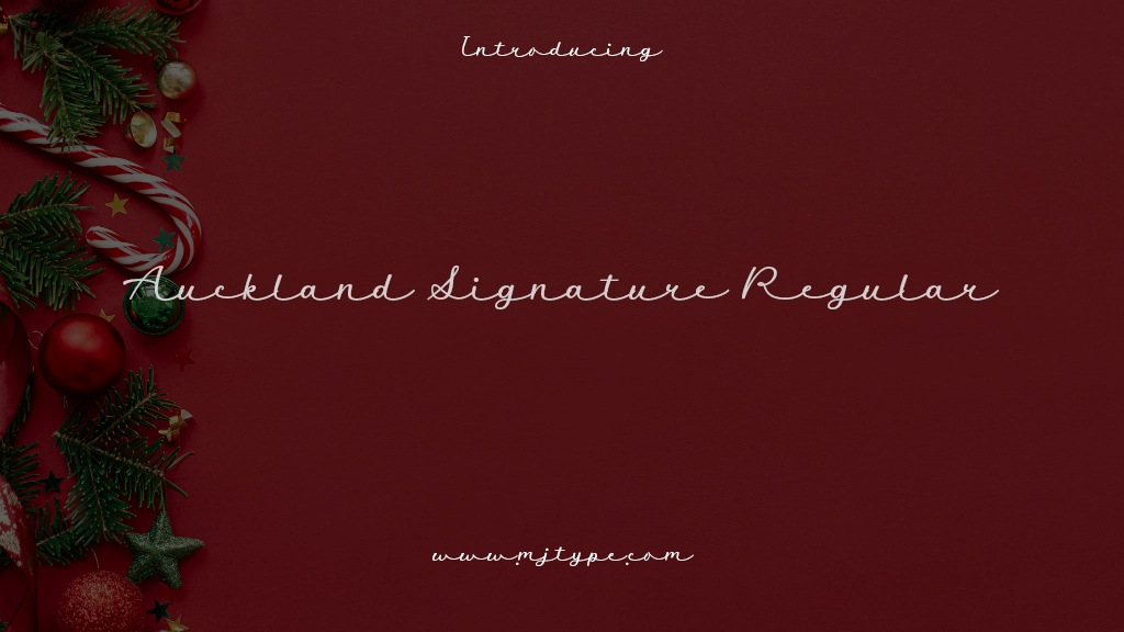 Auckland Signature Regular 글꼴 샘플 이미지  1