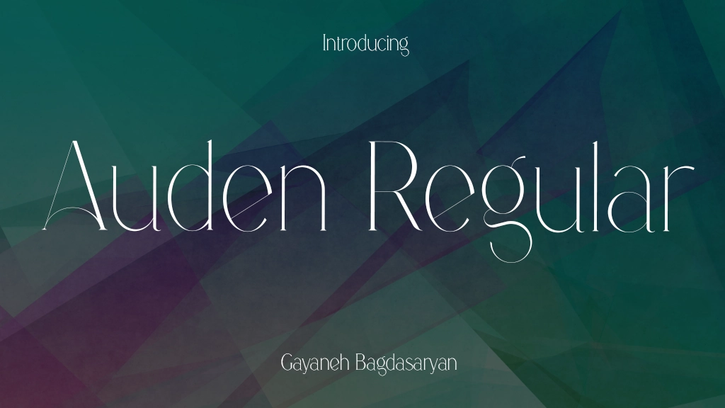 Auden Regular Font Sample Image 1