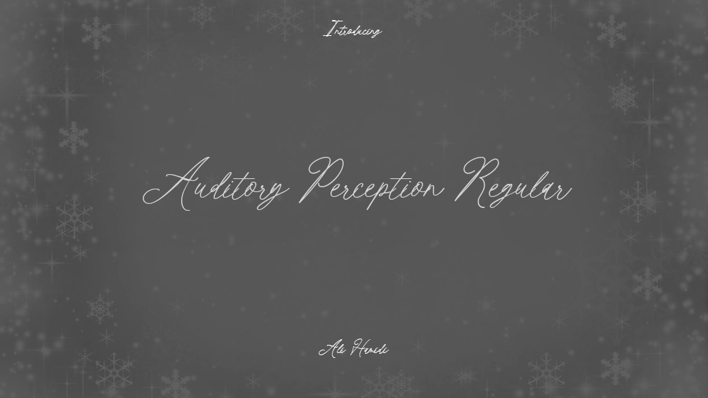 Auditory Perception Regular Font Sample Images  1