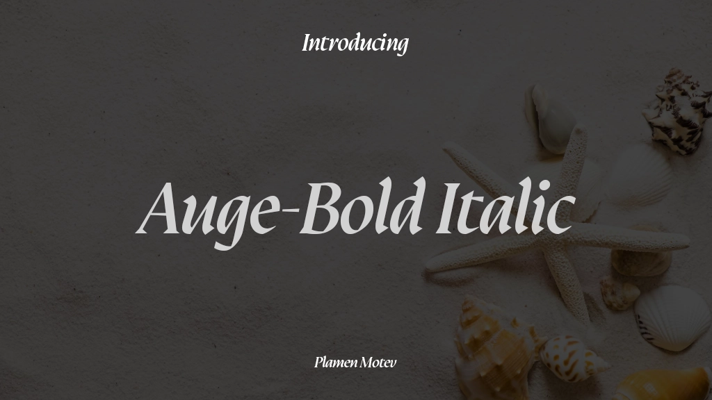 Auge-Trial Bold Italic Beispielbilder für Schriftarten  1