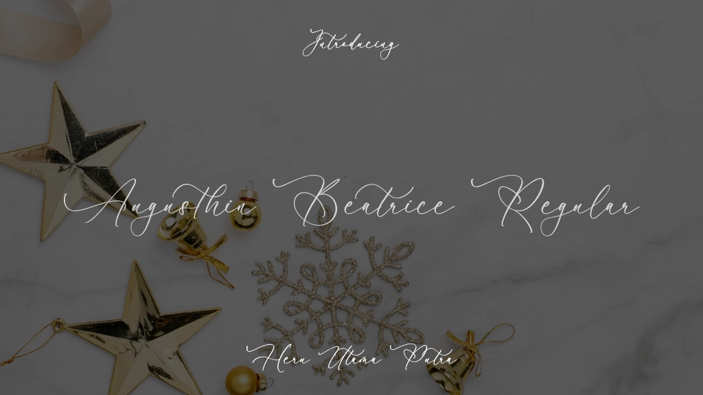 Augusthin Beatrice Regular Font Sample Images  1