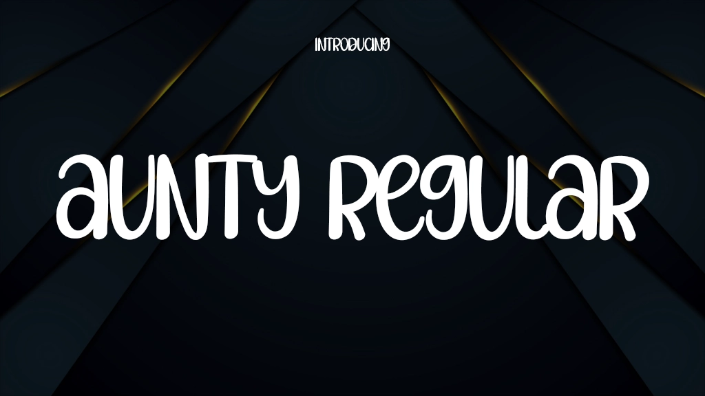 Aunty Regular Font Sample Image 1