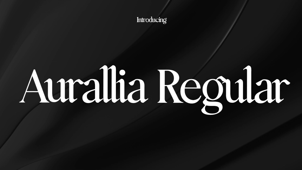 Aurallia Regular Font Sample Image 1