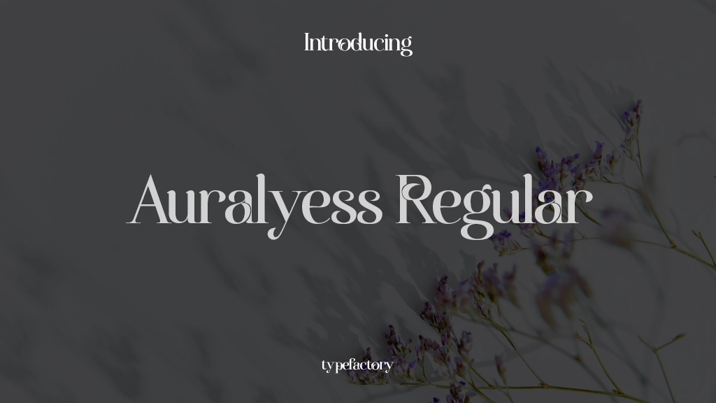 Auralyess Free Trial Regular Font Sample Images  1