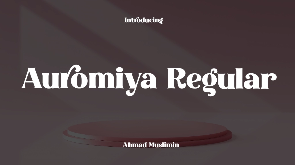 Auromiya Regular Font Sample Image 1