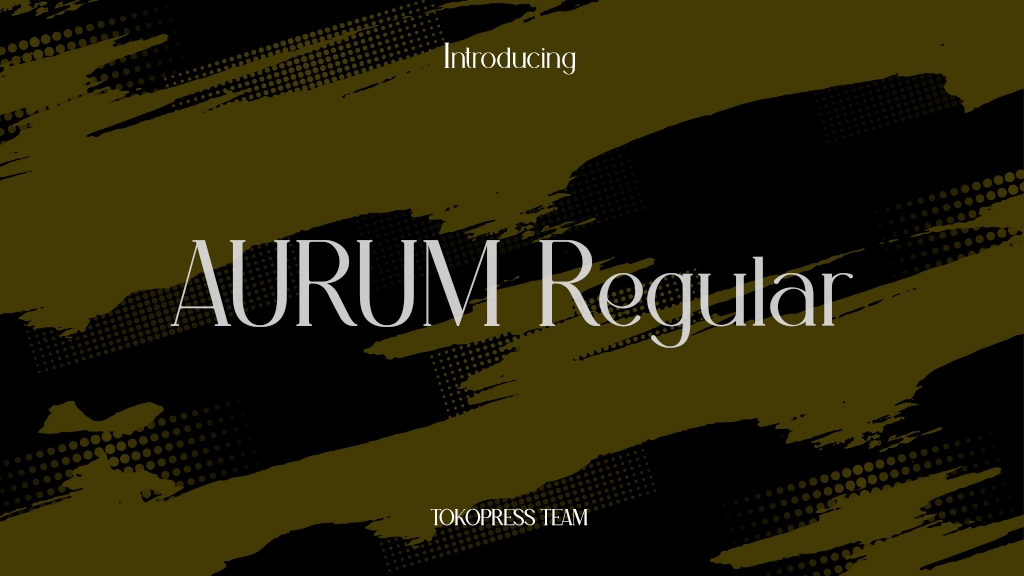 AURUM Regular 글꼴 샘플 이미지  1