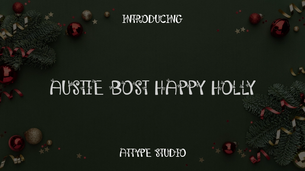 Austie Bost Happy Holly Font Sample Images  1