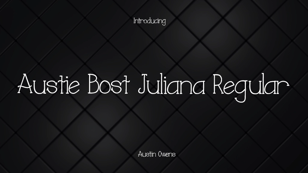 Austie Bost Juliana Regular Font Sample Image 1