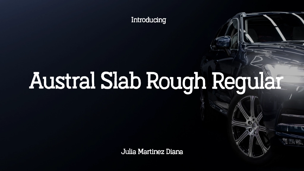 Austral Slab Rough Regular Font Sample Image 1