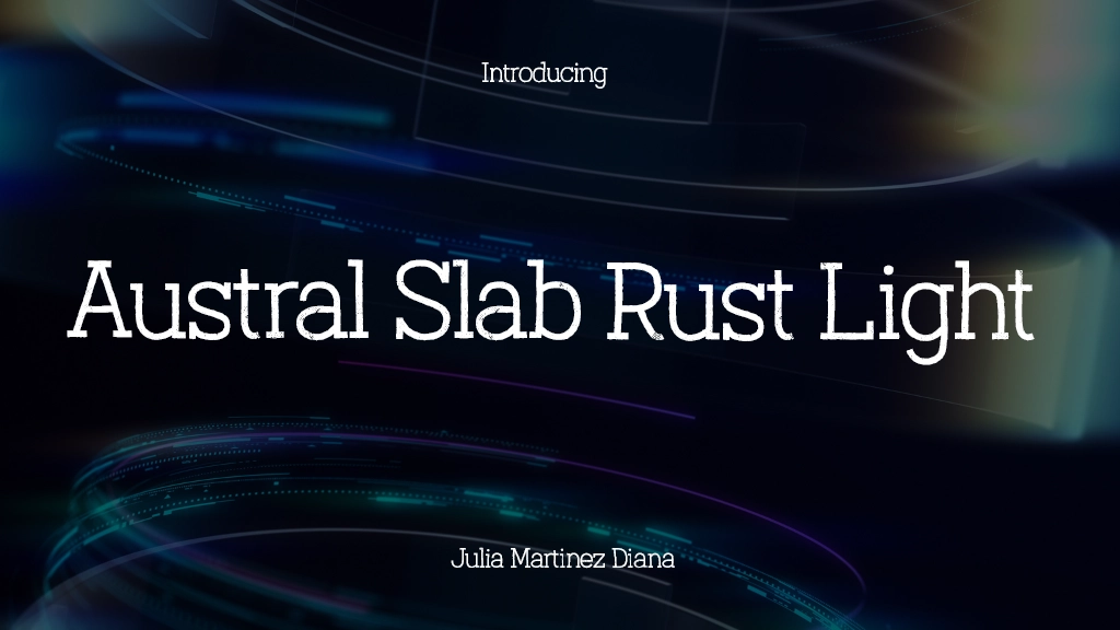 Austral Slab Rust Light Font Sample Image 1