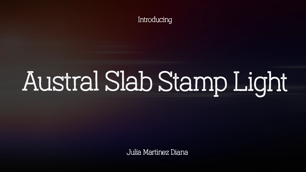 Austral Slab Stamp Light Font Sample Image 1