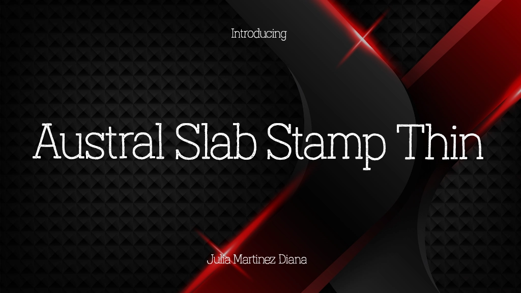 Austral Slab Stamp Thin Font Sample Image 1