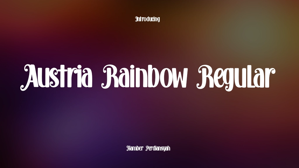 Austria Rainbow Regular Font Sample Image 1