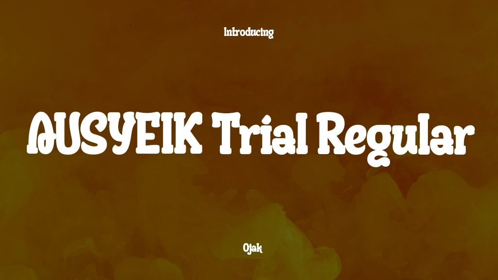 AUSYEIK Trial Regular Font Sample Image 1