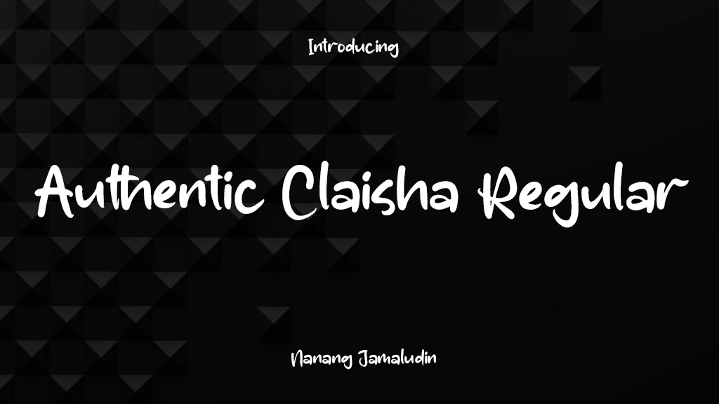 Authentic Claisha Regular Font Sample Image 1