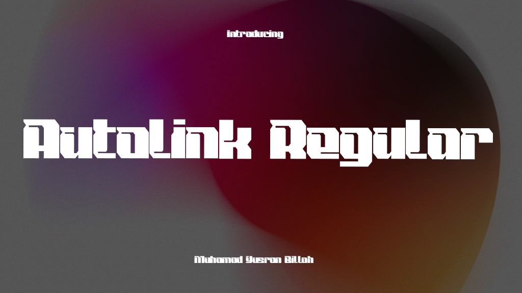 Autolink Regular Font Sample Image 1