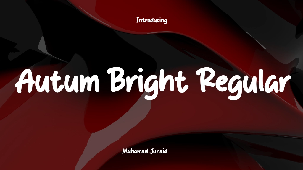 Autum Bright Regular Font Sample Image 1